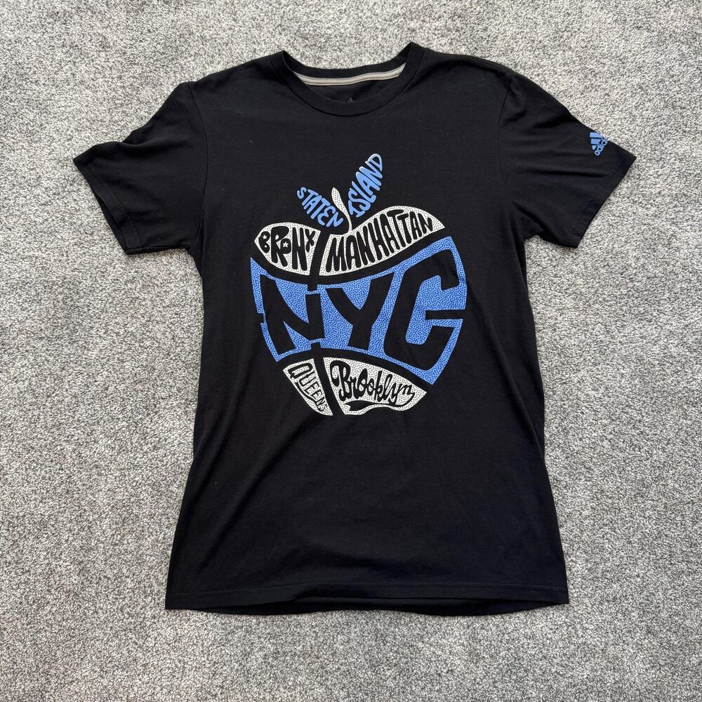 Adidas Shirt Small NYC Apple Graphic Climalite Manhattan Bronx Queens Brooklyn